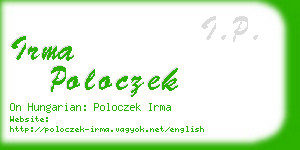 irma poloczek business card